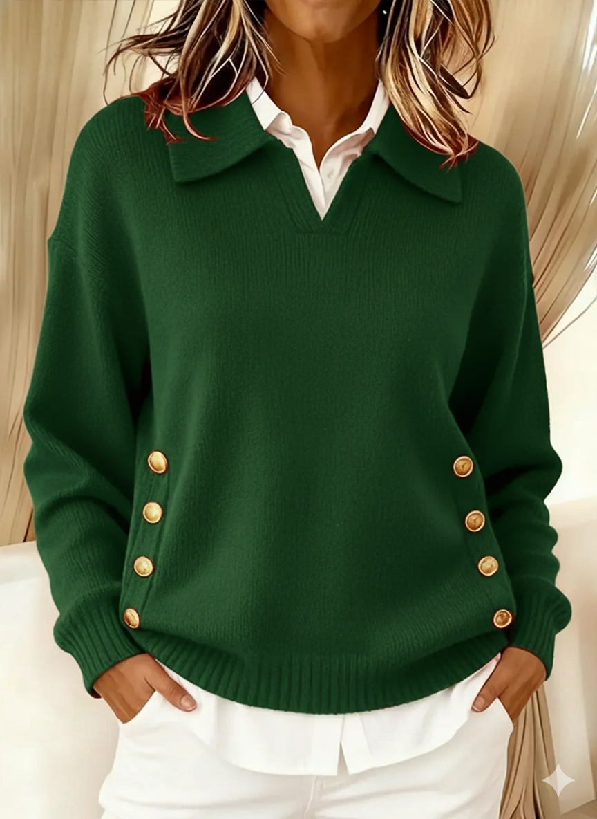 Erminia | Maglione polo con bottoni