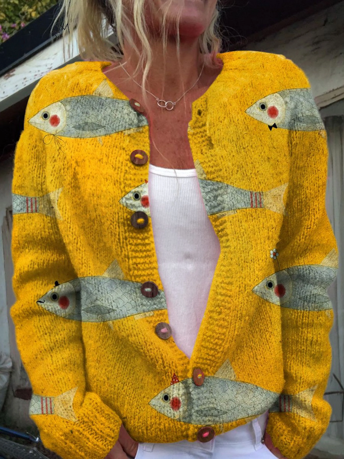 Anouk™ | Cardigan vintage in maglia - Elora Boutique