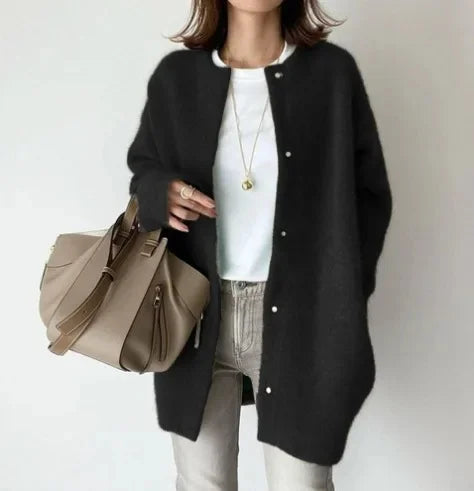 Cardigan da donna in morbida maglia dalla vestibilità ampia