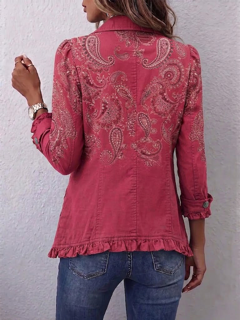 Anouk | vintage a stampa paisley con volant giacca