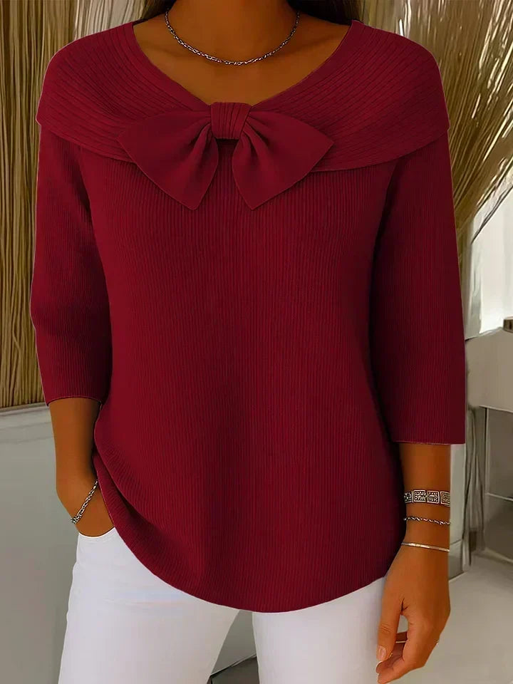 Teresina | Maglione con fiocco e girocollo