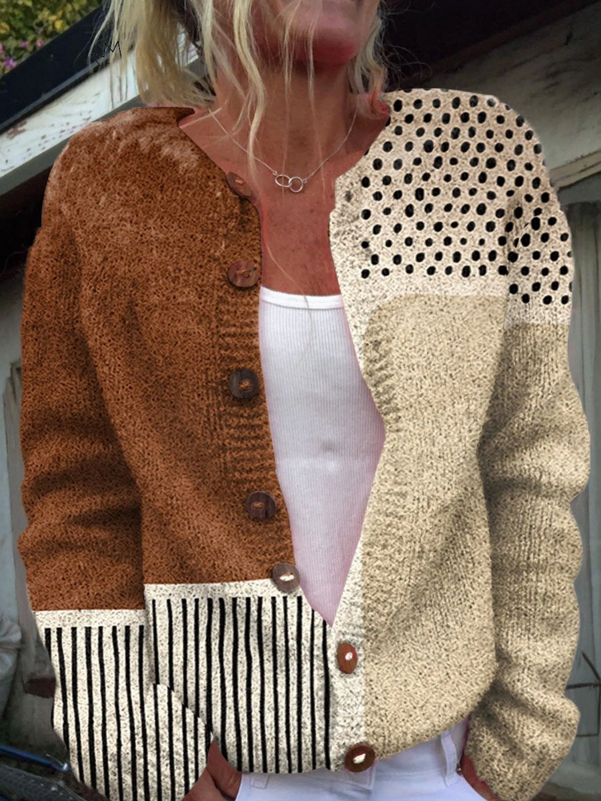 Eloise™ | Cardigan vintage in maglia - Elora Boutique