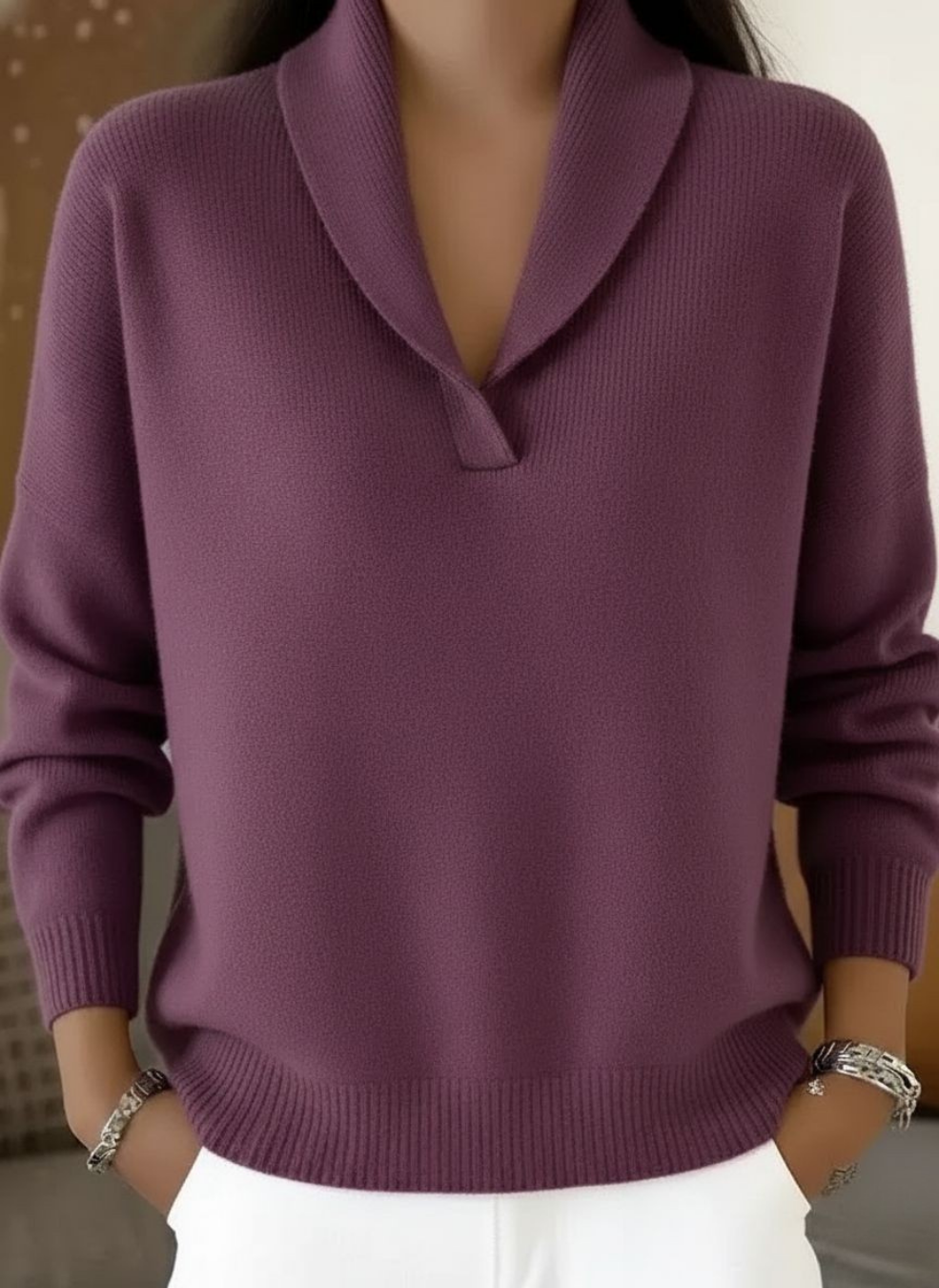 Nella | Maglione con scollo a V