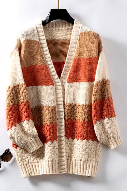 Cardigan oversize morbido in maglia aperto sul davanti - Elora Boutique