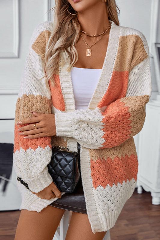Cardigan oversize morbido in maglia aperto sul davanti