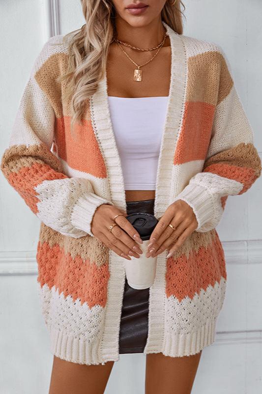 Cardigan oversize morbido in maglia aperto sul davanti