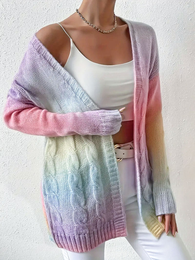 Cardigan lungo in morbida maglia aperto sul davanti - Elora Boutique