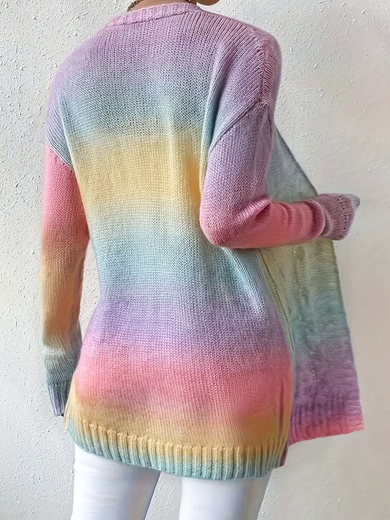 Cardigan lungo in morbida maglia aperto sul davanti