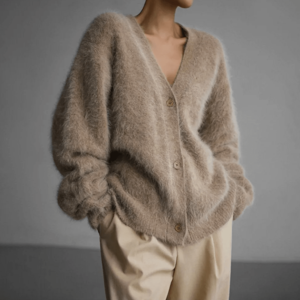 Cardigan elegante da donna effetto cashmere