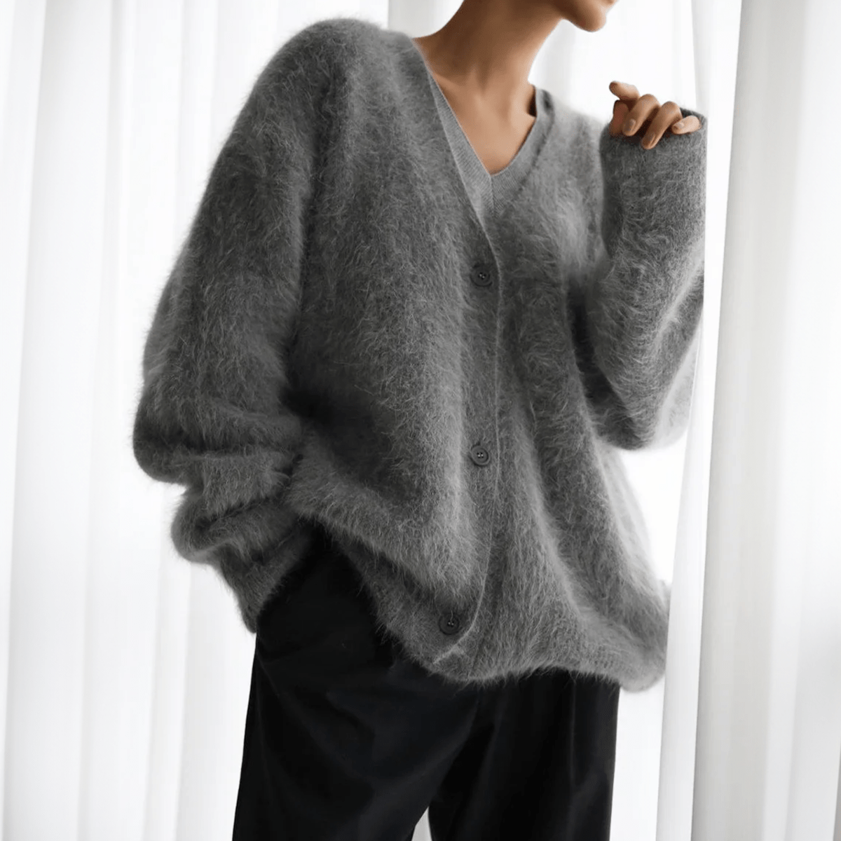 Cardigan elegante da donna effetto cashmere