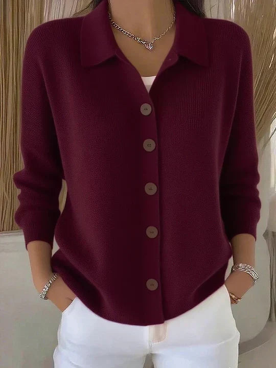 Fosca | Cardigan con colletto e bottoni