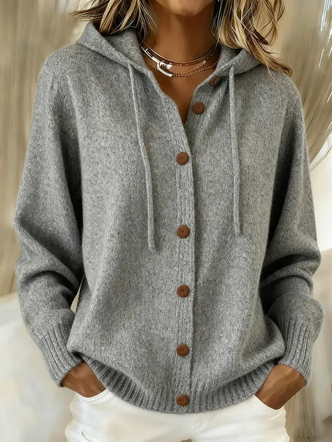 Bettina | Cardigan con cappuccio e bottoni