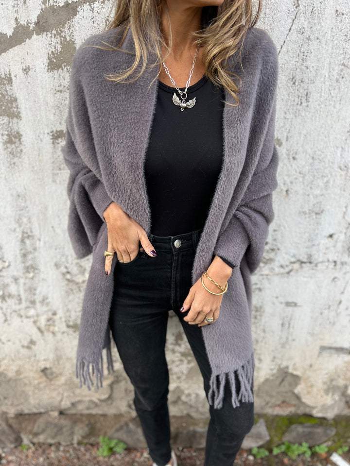 Cardigan lungo e caldo da donna