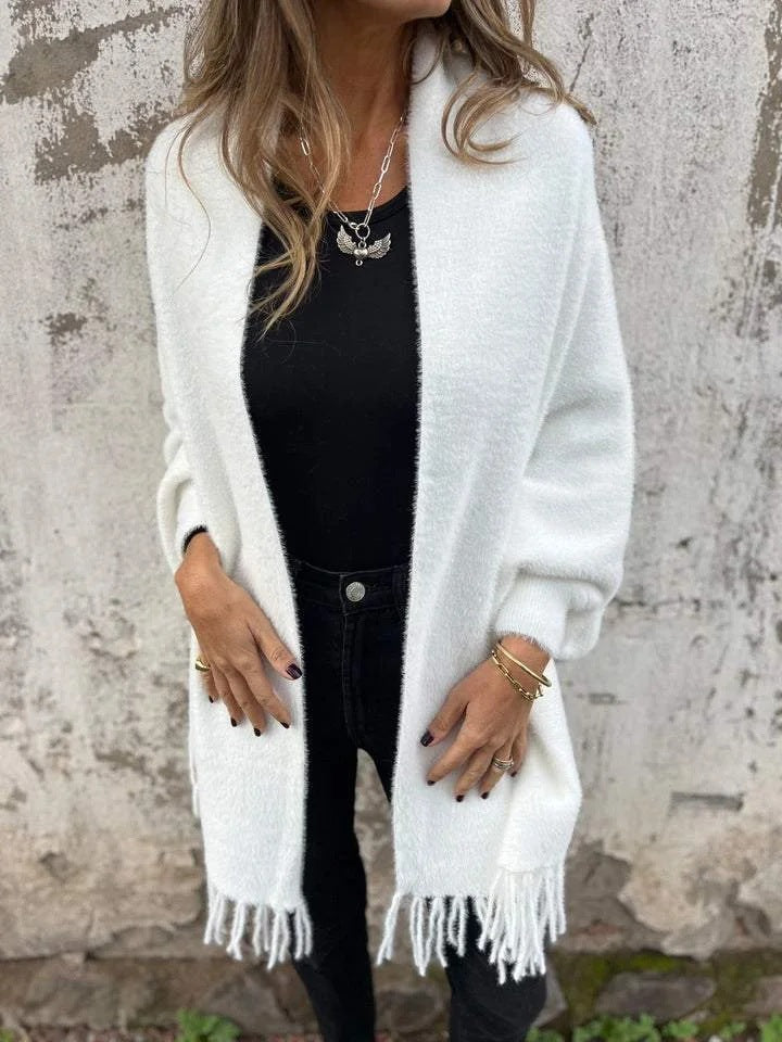Cardigan lungo e caldo da donna