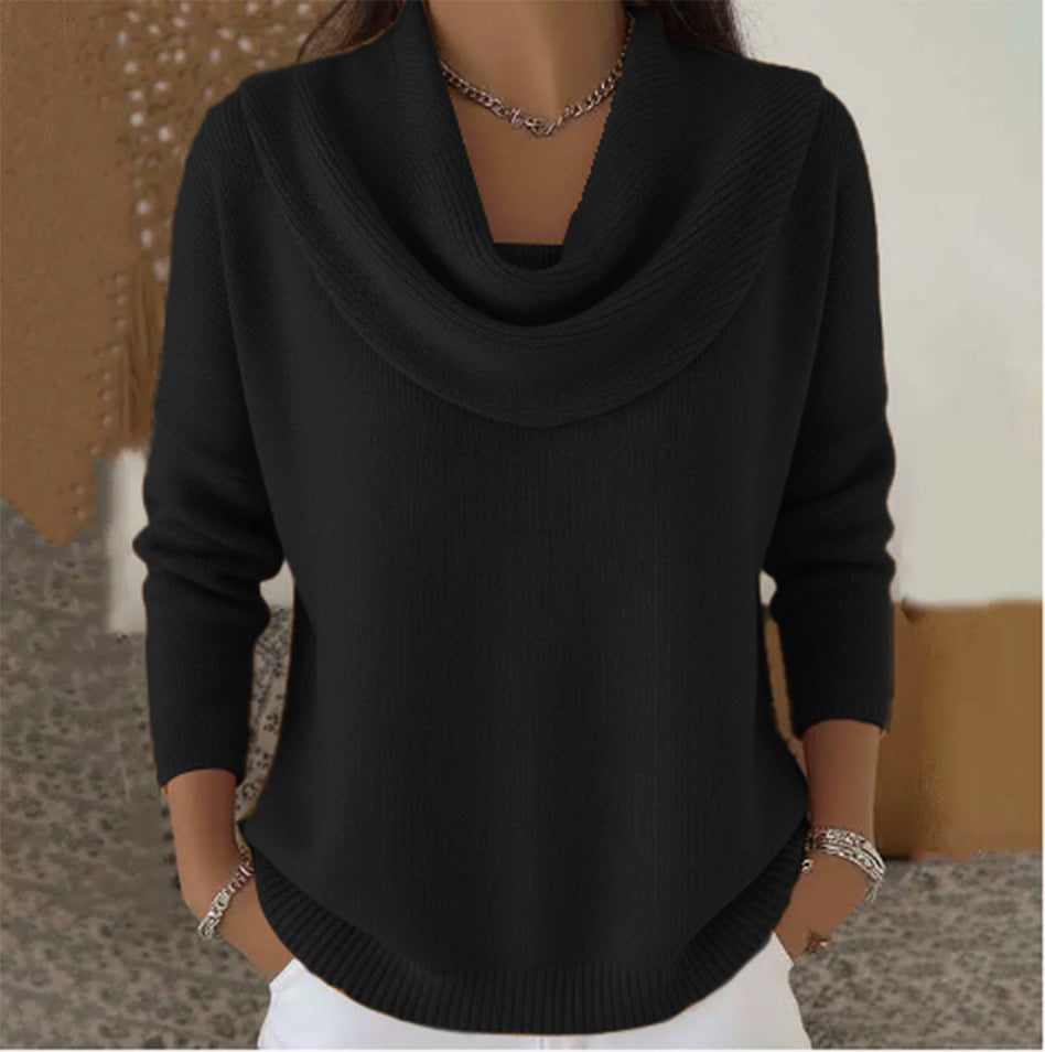 Iole | Maglione con collo drappeggiato