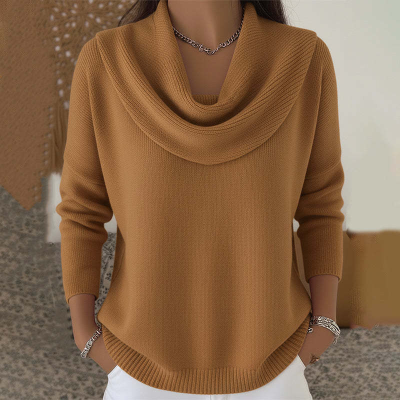 Iole | Maglione con collo drappeggiato