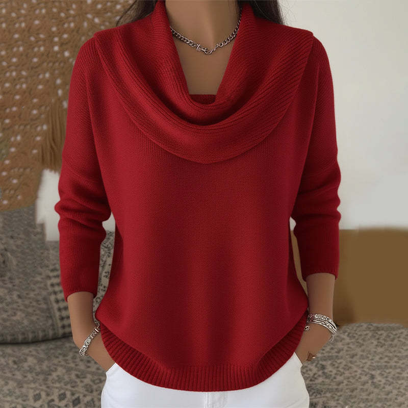 Iole | Maglione con collo drappeggiato