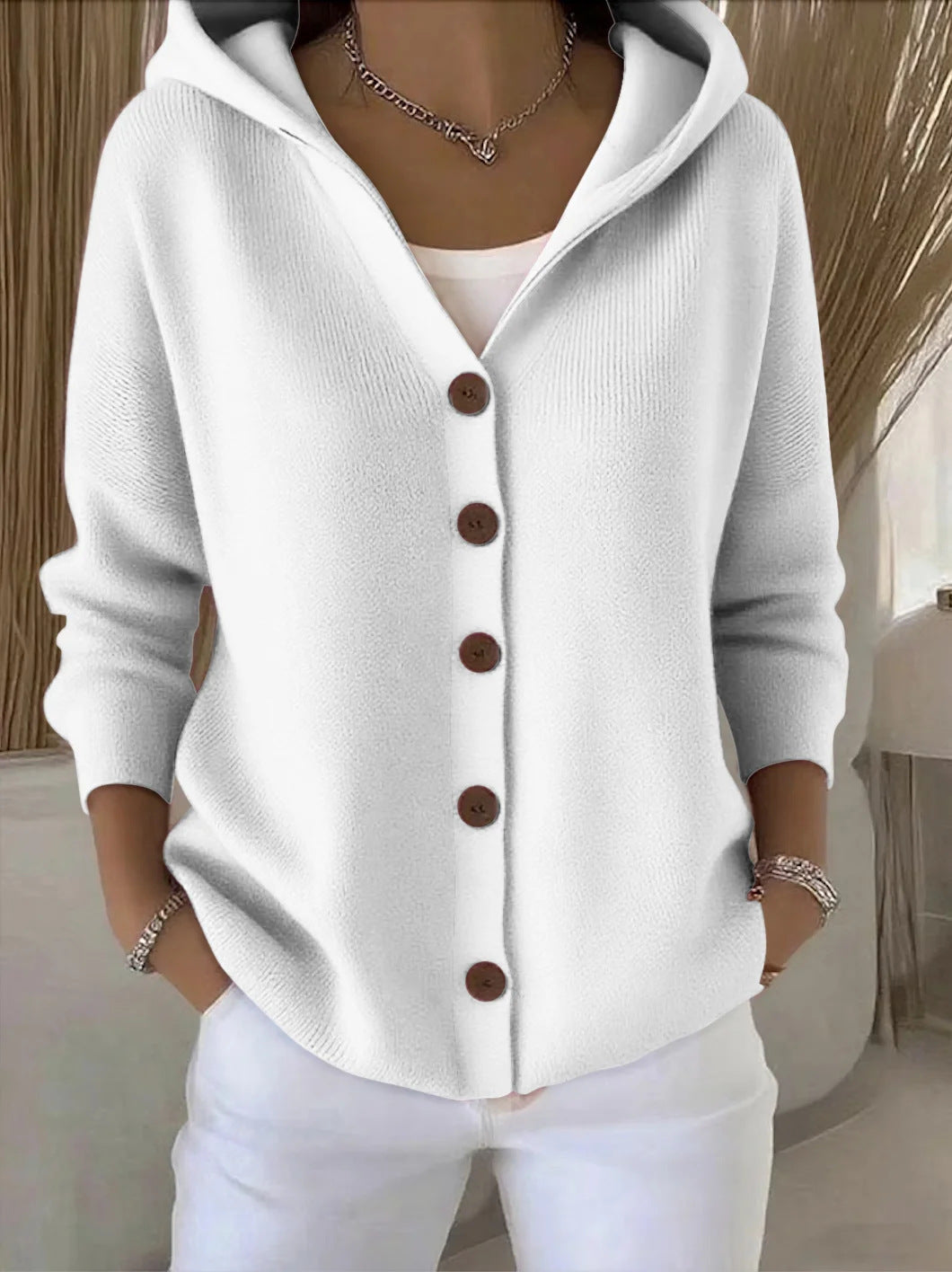 Rosetta | Cardigan con cappuccio