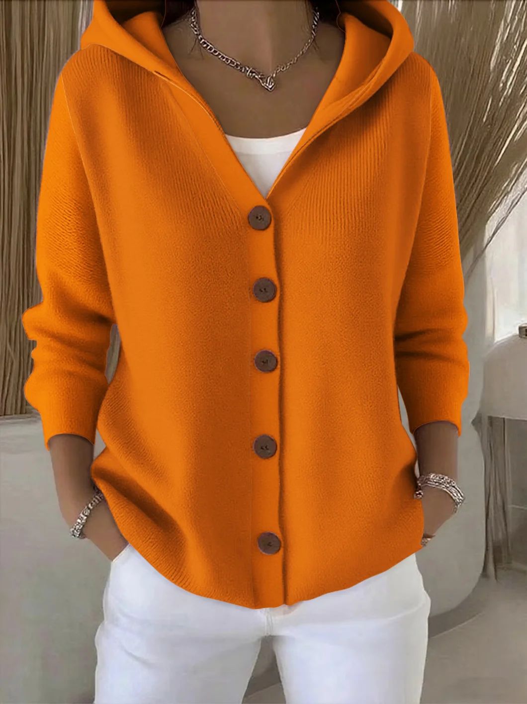 Rosetta | Cardigan con cappuccio