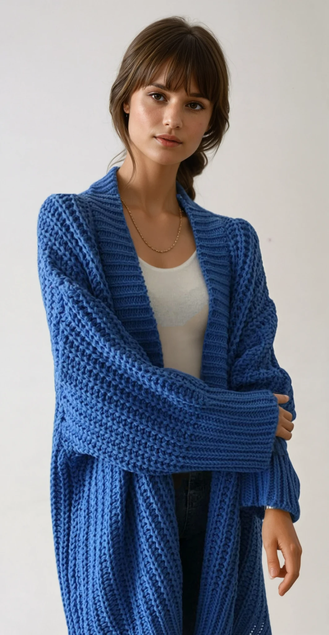 Cardigan oversize in maglia con spacchi - Elora Boutique