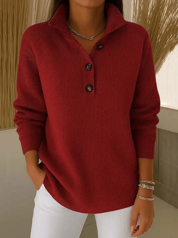 Amalia | Maglione polo con scollo a V