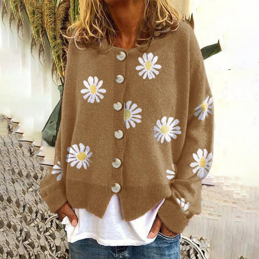 Cardigan classico in maglia a maniche lunghe con bottoni - Elora Boutique