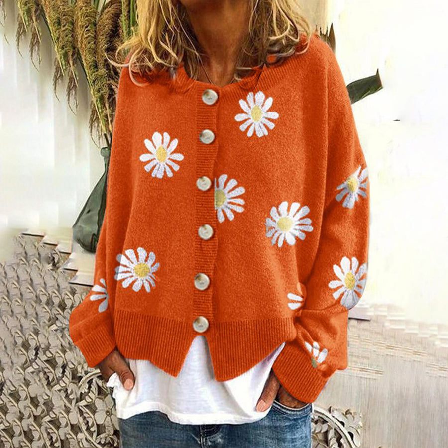Cardigan classico in maglia a maniche lunghe con bottoni