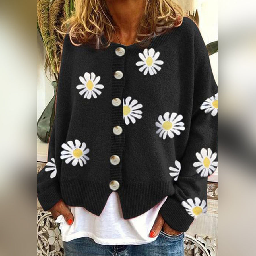 Cardigan classico in maglia a maniche lunghe con bottoni