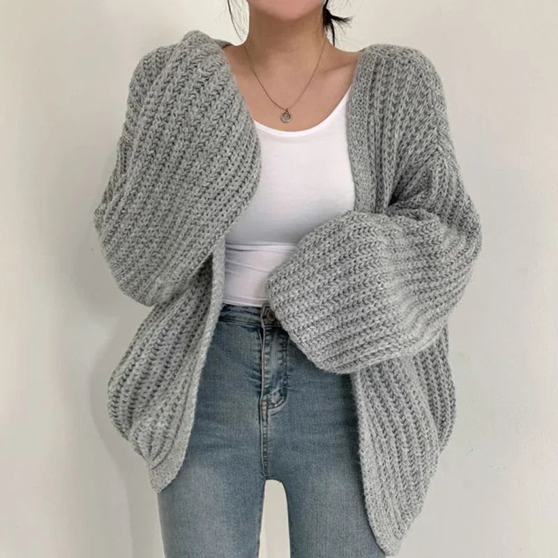 Cardigan in maglia con maniche oversize