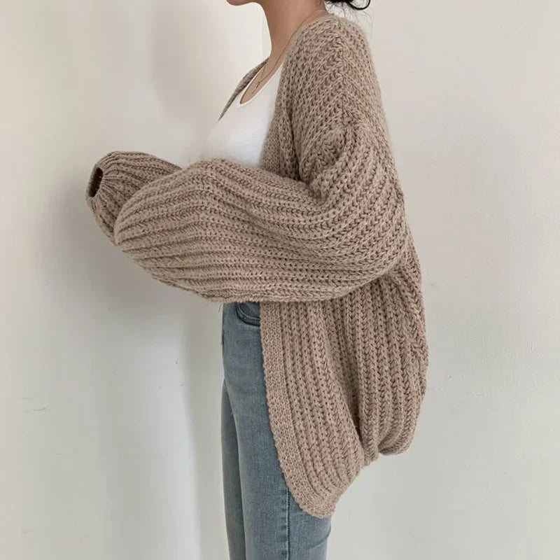 Cardigan in maglia con maniche oversize