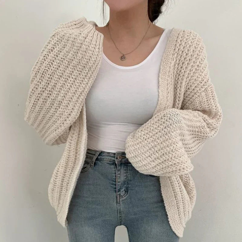 Cardigan in maglia con maniche oversize