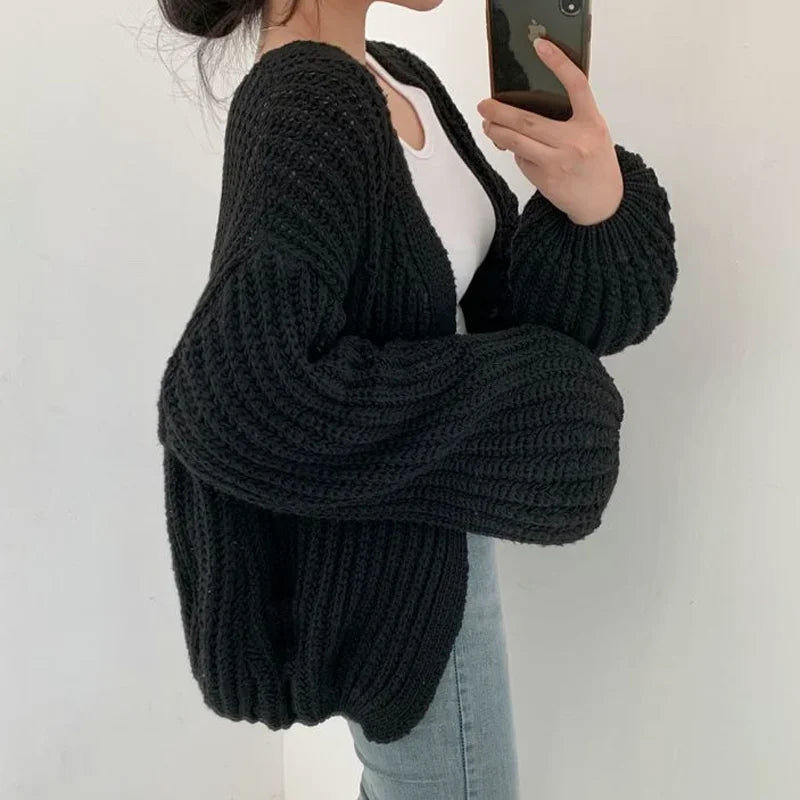 Cardigan in maglia con maniche oversize