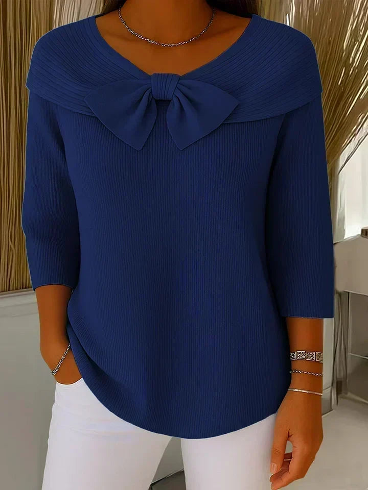Teresina | Maglione con fiocco e girocollo