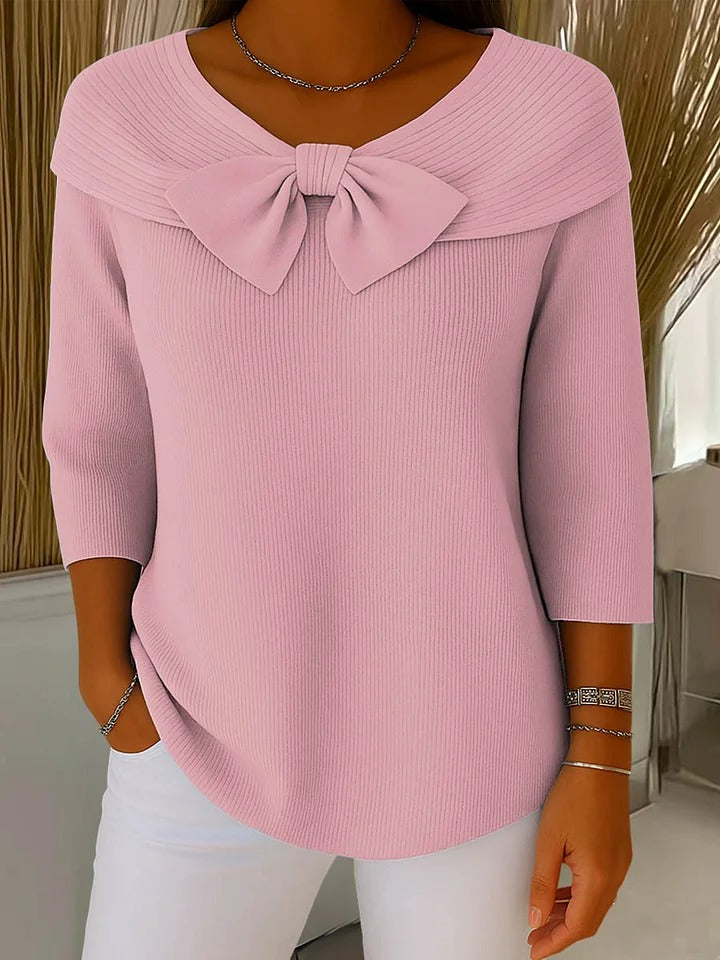 Teresina | Maglione con fiocco e girocollo