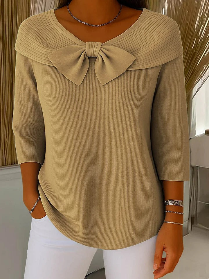 Teresina | Maglione con fiocco e girocollo
