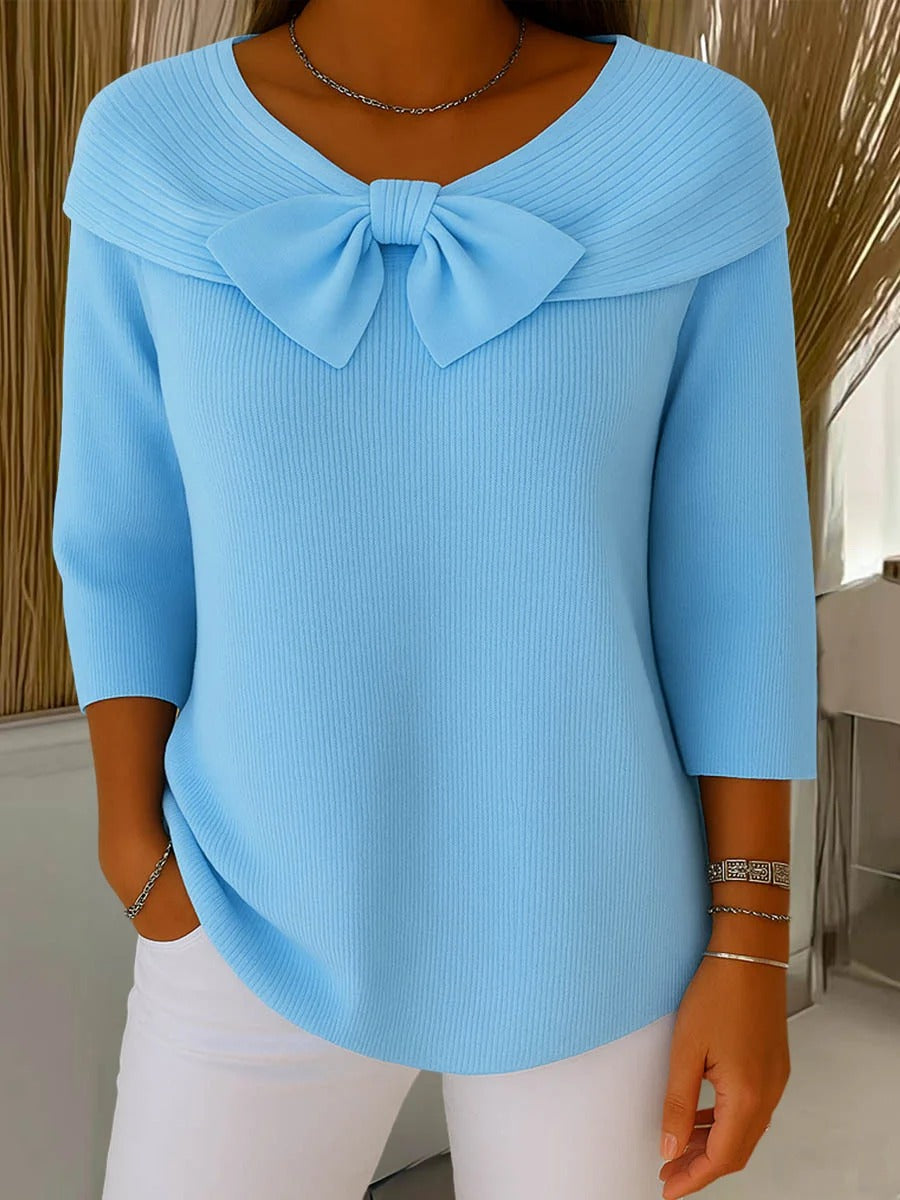 Teresina | Maglione con fiocco e girocollo