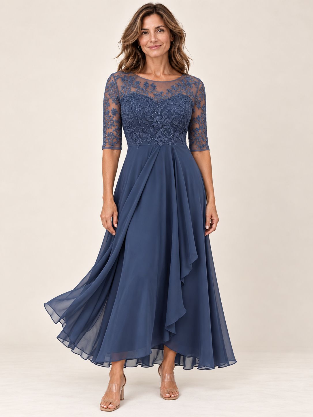 RHONDA | Elegante abito in pizzo