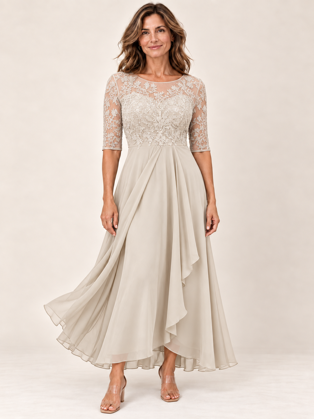 RHONDA | Elegante abito in pizzo