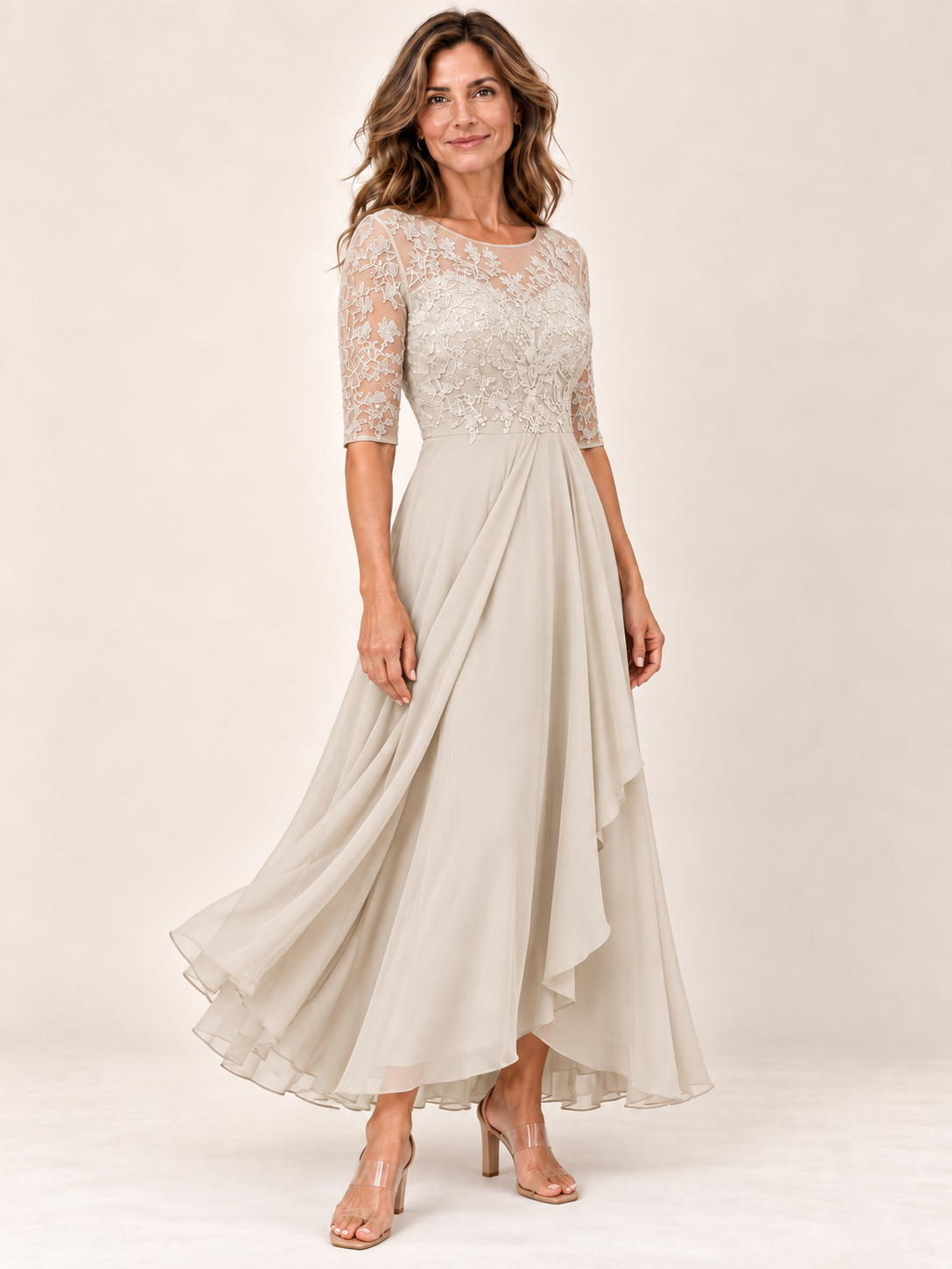 RHONDA | Elegante abito in pizzo