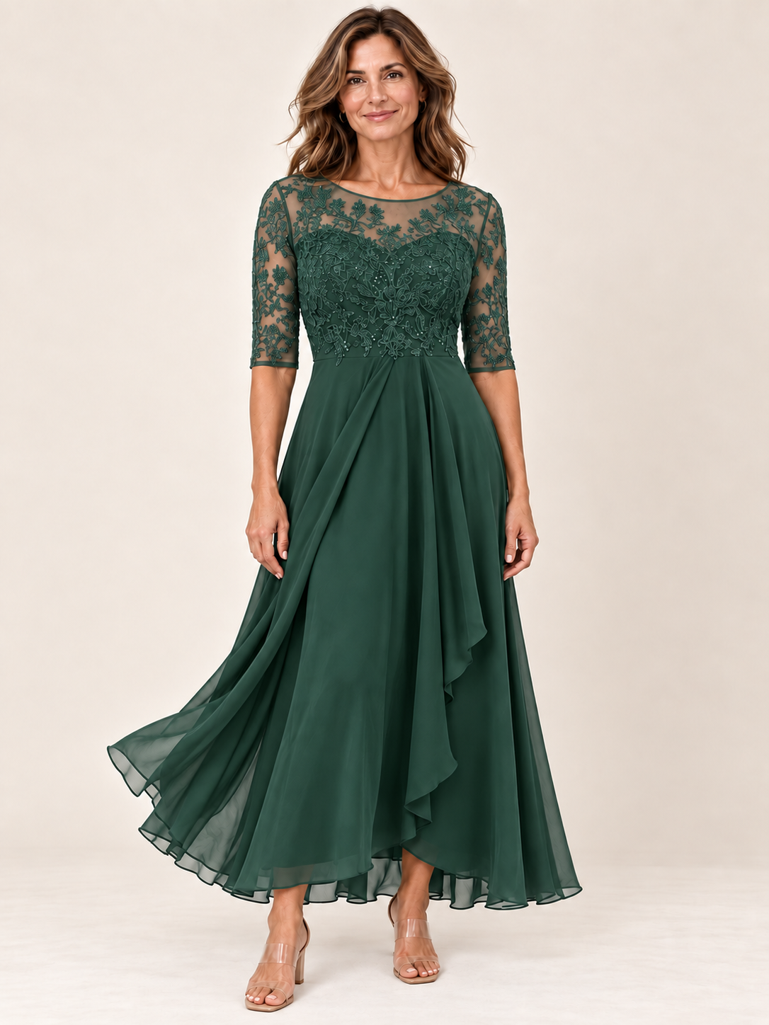 RHONDA | Elegante abito in pizzo